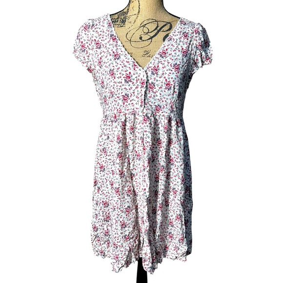 Denim and Supply Ralph Lauren Floral Print Button Front Dress Size Medium - Picture 1 of 9